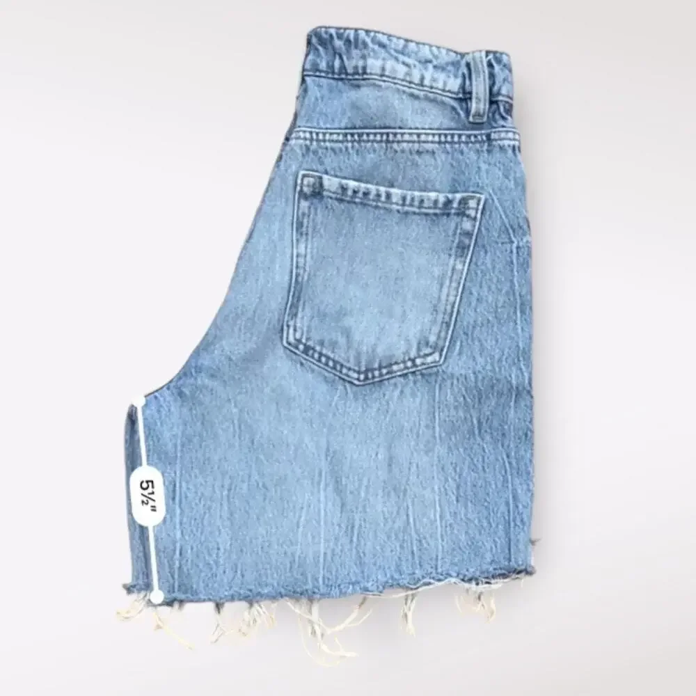 Garage Denim Wide Leg Distressed Shorts Womens Size 3‎ Blue Streetwear